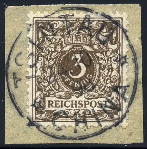 Kiautschou 1898 Michel V 45 b Tsintau 24/10/98 Luxus Briefstück Gepr Mansfeld/89