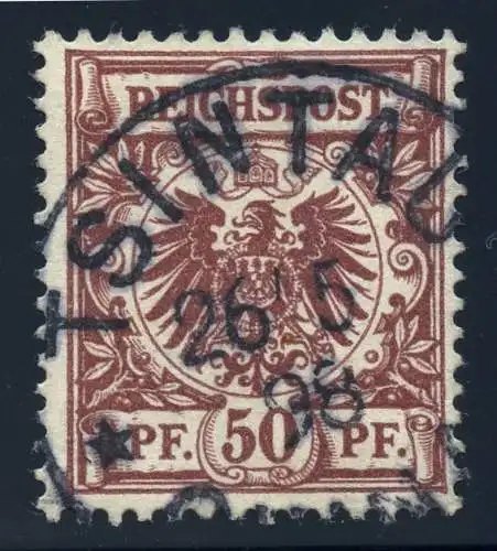Kiautschou 1898 Michel V 50 d ° Tsintau China 26/5/98 Luxus Signiert Grobe / 93
