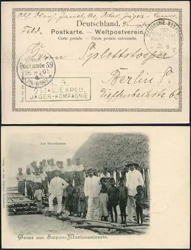 DP China 1901 Boxeraufstand Feldpost mit Seepost Rückreise OAHL g Neapel/ 587