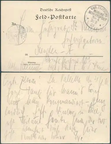 DP China 1901 Boxeraufstand MSP No. 4 La Valetta Wilhelmshaven Dresden / 502