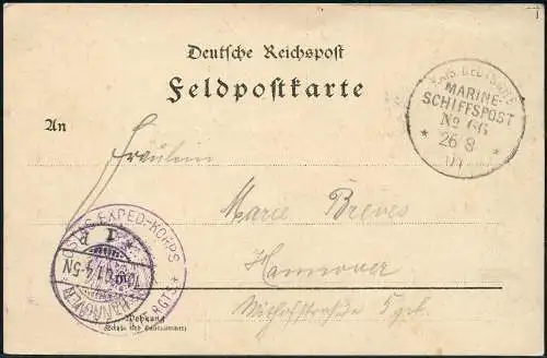 DP China 1901 Boxeraufstand MSP 66 "Batavia" Rücktransport Aden Hannover / 567