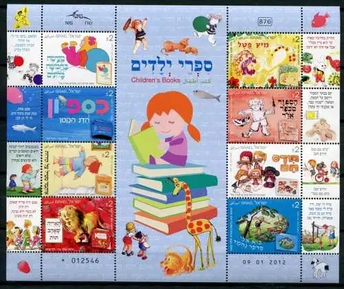 Israel 2012 Kinderbücher Kinder Children`s Books 2276-2283 Kleinbogen MNH
