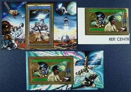 403/SPACE RAUMFAHRT 1982 Zentralafrika Satellit 868 Block 208-09 A Perf MNH