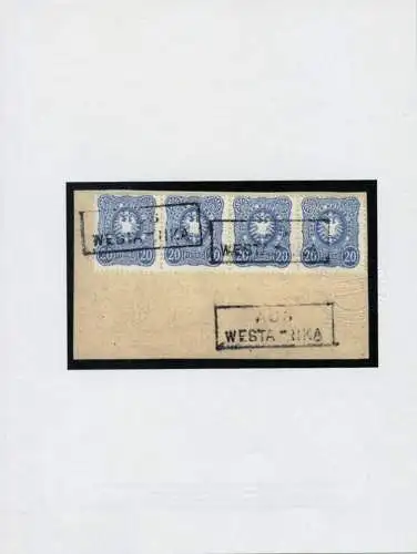 Dt. Seepost 1886 Aus Westafrika DR 42 c Viererstreifen Briefstück Attest BPP / 3
