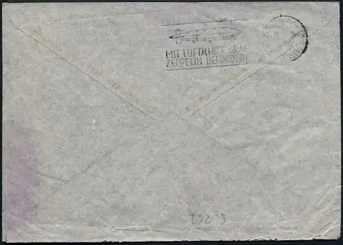 Zeppelin 1934 Argentinien 4. SAF Brief Buenos Aires Godesberg Si 262 / 2082