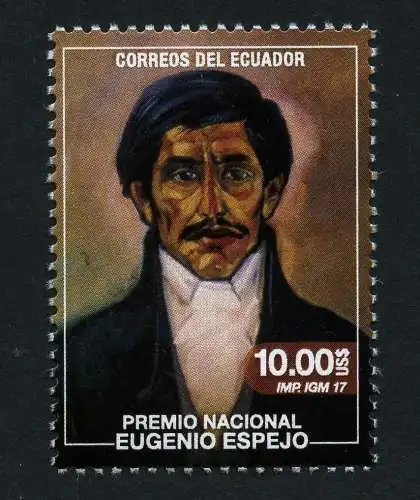 Ecuador 2017 Eugenio Espejo Gemälde Schriftsteller Arzt Jurist Postfrisch MNH