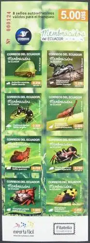Ecuador 2015 Insekten Insects Ameise Käfer Beetles Markenheft Booklet MNH