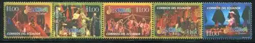 Ecuador 2009 Folklore Ballett Tanz Tourismus Tourism Dance 3120-3124 MNH