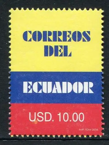 Ecuador 2006 Freimarke Nationalflagge Flag Nationalfarben 2994 Postfrisch MNH