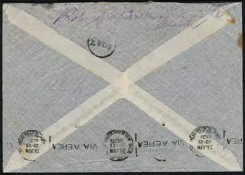 Katapúlt Schweiz 1939 Brief Küsnacht Buenos Aires Argentinien Catapult / 512