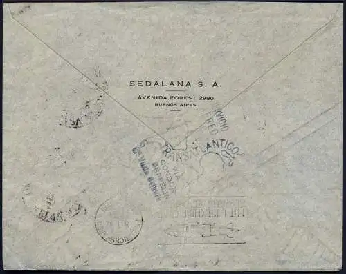 Zeppelin 1932 Argentinien 9. SAF Brief Buenos Aires Schweiz Si 197 / 2050