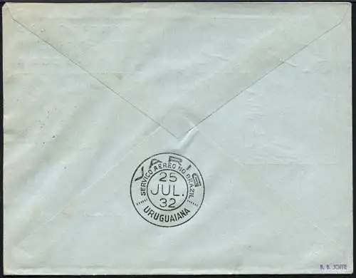 Brasilien 1932 VARIG First Flight Cover MiF V16 Porto Alegre - Uruguaiana / 248