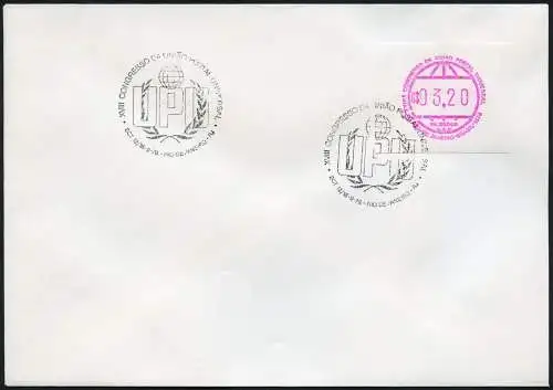 Brasilien Brazil Brasil 1979 1. Automatenmarke ATM Frama Cr$ 3,20 Brief SST UPU