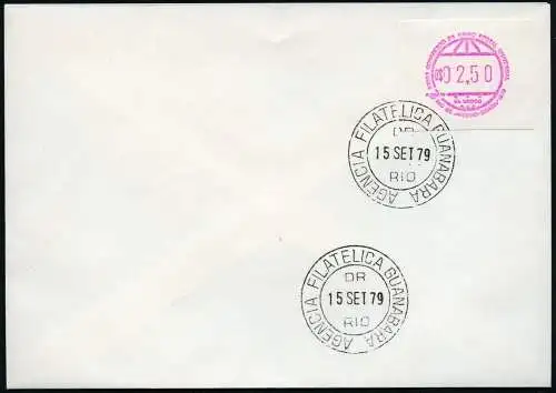 Brasilien Brazil Brasil 1979 1. Automatenmarke ATM Frama Cr$ 2,50 FDC RAR