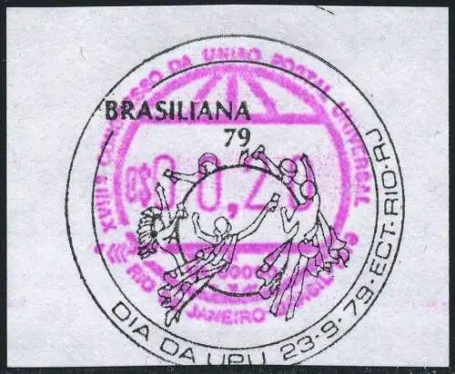Brasilien Brazil Brasil 1979 1. Automatenmarke 0,20 ATM Frama UPU Kongress SST