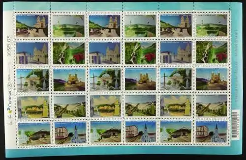 Brasilien Brazil 2015 Minas Gerais Musik Kirche Brunnen Bahnhof ZD-Bogen MNH