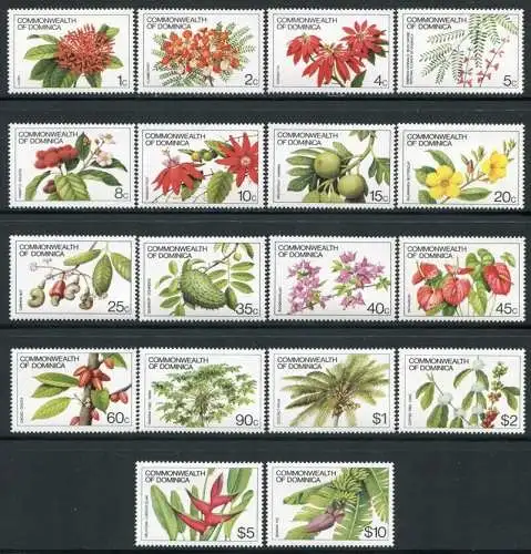 Dominica 1981 Blumen Flowers Früchte Fruits Plants 730-47 I (18) Postfrisch MNH
