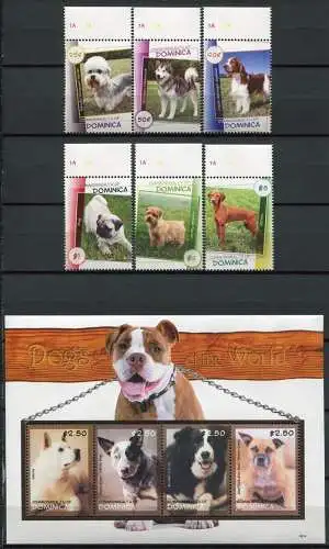 Dominica 2008 Hunde Dogs Pets 3897-3906 MNH