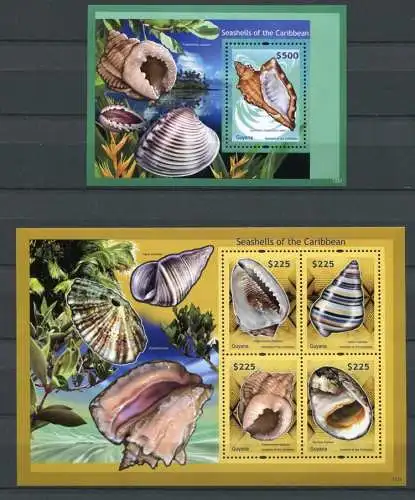 Guyana 2012 Muscheln Shells I Meerestiere Meeresleben MNH
