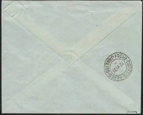 Dt. Reich 1931 DO-X Brief 6 RM Zeppelin SAF 438/439 Harms 30 a DOX / 1009