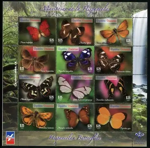 Dominikanische Republik 2014 Schmetterlinge Butterflies Mariposa Papillons MNH