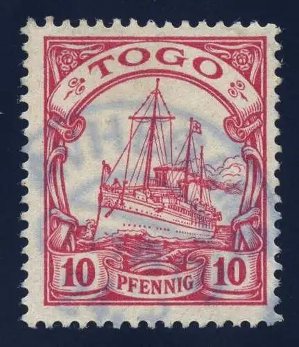 Togo 1912 Michel 9 Kaiseryacht ° Avhegame Luxus Fotoattest BPP / 42