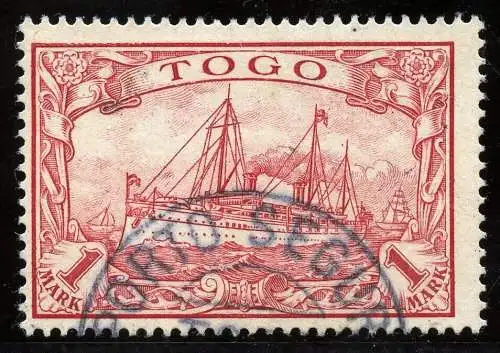 Togo 1900 Kaiseryacht 16 I Retusche ° Porto Seguro Luxus Geprüft Jäschke-L BPP/7