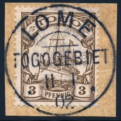 Togo 1902 Michel 7 Briefstück Luxus Lome 11.1.02 / 22