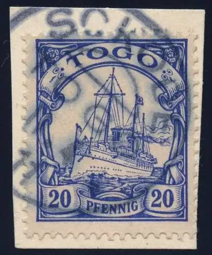Togo 1911 Michel 10 Kaiseryacht ° Sokode Briefstück Einwandfrei / 34