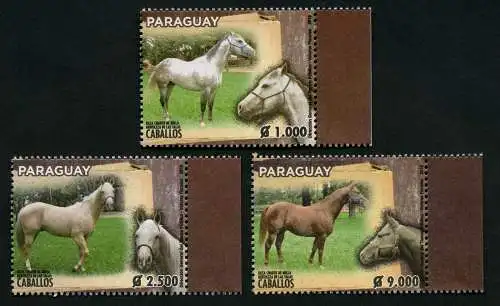 Paraguay 2019 Pferde Tiere Horses Animals 5399-5401 MNH