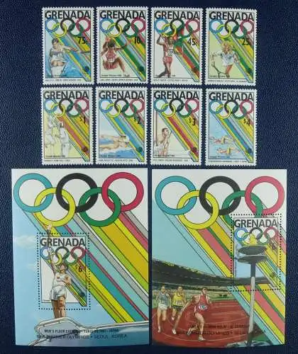 Grenada 1989 Olympiade Olympics Seoul 1961-1968 Block 217-218 Postfrisch MNH