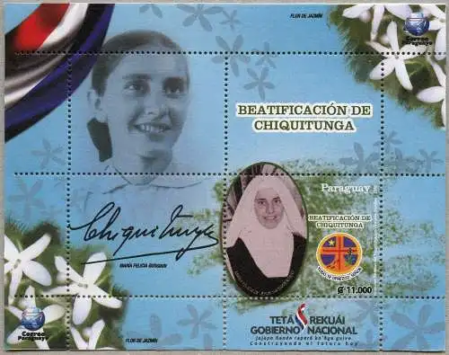 Paraguay 2018 Seligsprechung Chiquitunga Religion Block Postfrisch MNH