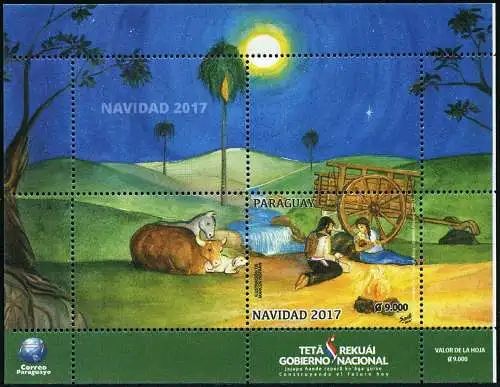Paraguay 2017 Block Weihnachten Christmas Navidad Postfrisch MNH