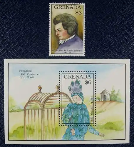 Grenada 1992 Mozart Musik Komponist Music Composer Oper 2516 + Block 326 MNH