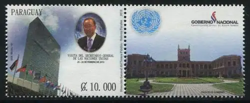 Paraguay 2015 UNO Ban Ki-Moon Flaggen Flags Architektur Architecture MNH