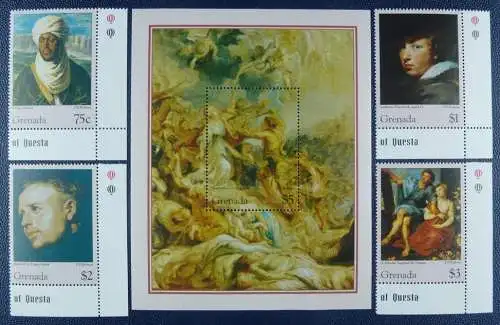 Grenada 1996 Gemälde Paintings Rubens Kunst Art 3139-3142 Block 418 MNH
