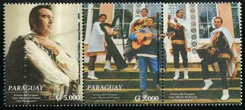 Paraguay 2015 Musik Luis Alberto de Parana Harfe Gitarre Music Postfrisch MNH