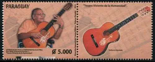 Paraguay 2015 E. E. Kamba Gitarre Guitar Musik Music Musiker Musikinstrument MNH
