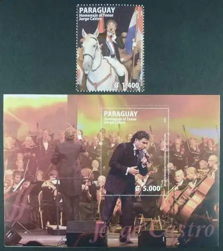 Paraguay 2014 J. Castro Musik Music Orchester Pferd Horse Postfrisch MNH