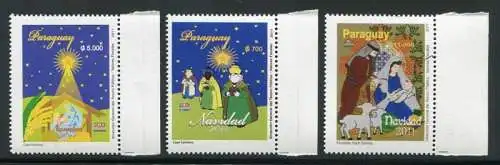 Paraguay 2011 Weihnachten Christmas Navidad 5111-5113 Postfrisch MNH
