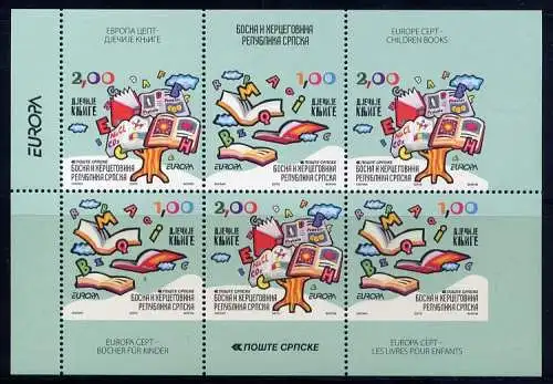 Serbisch Bosnien Bosnia 2010 H-Blatt Europa CEPT Kinderbücher Postfrisch MNH
