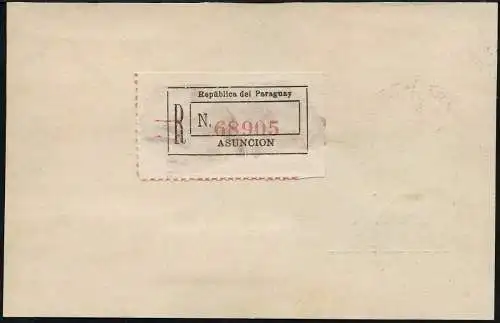 Zeppelin 1935 Paraguay 3. SAF Reko-Postkarte Asuncion F´hafen Si 298 / 2143