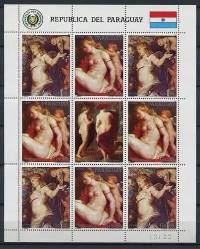 Paraguay 1987 Gemälde Paintings Weihnachten Rubens Christmas 4167 Kleinbogen MNH