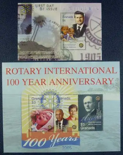 Grenada 2005 Rotary Kind Paul P. Harris R. D. King 5602-5604 Block 738 MNH