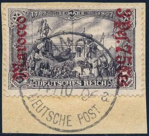 DP Marokko 1905 Michel 32 Briefstück ° Tanger 14/10/06 Luxus Geprüft Richter/ 51