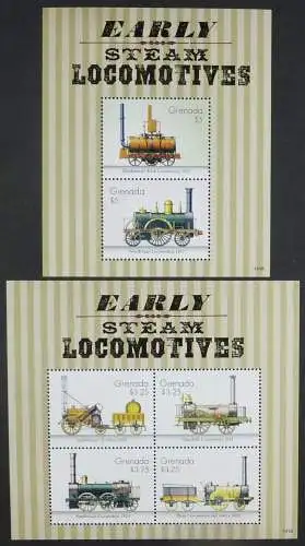 Grenada 2014 Eisenbahn Trains Railways Steam Locomotives Postfrisch MNH
