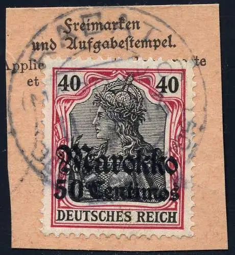 DP Marokko 1913 Michel 52 ° Rabat 11/5/13 Type 2 Luxus Briefstück/PA/ 105