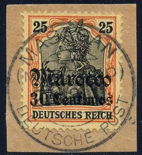 DP Marokko 1911 Michel 38 ° Masagan 27/3 Type 2 Luxus Briefstück / 113