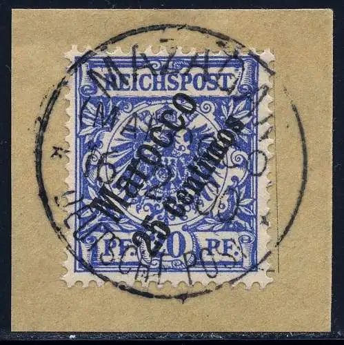 DP Marokko 1900 Michel 4 ° Mazagan 16/2/00 Type 1 Luxus Briefstück / 114