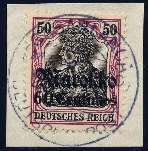 DP Marokko 1911 Michel 53 ° Casablanca 26/6/11 Luxus Briefstück / 86